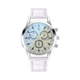 thumbnail image 2 of Resicozy Men's Stainless Chronograph Watch, Big Face Silver Easy to Quartz Watch, Date Arabic Numerals Dial Dress Watch for Men 2026 C, 2 of 3