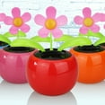 thumbnail image 3 of Wweixi Solar Powered Dancing Flower Car Ornament For Home Decor Cute And Compact Shape Gifts For Friend blue, 3 of 6
