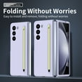 thumbnail image 2 of ShellTech for Samsung Galaxy Z Fold 7 Hard PC Slim Case with Stylus,with Pen Holder + Front Screen Protector Film + Anti-Slip Matte Case Full Body Shockproof Compatible with MagSafe,Purple, 2 of 7