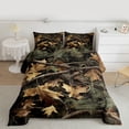 thumbnail image 2 of Homewish Maples Leaves Bedding Comforter Set,Country Plant Branch Twin Comforter Sets,Green Brown Bedding Set For Adults,Breathable Home Decor Reversible,2 Pieces, 2 of 8