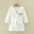 thumbnail image 2 of 2-8Y Little Girls Boys Winter Warm Flannel Bath Robes Kids Long Sleeve Hooded Robe Sleepwear, 2 of 2