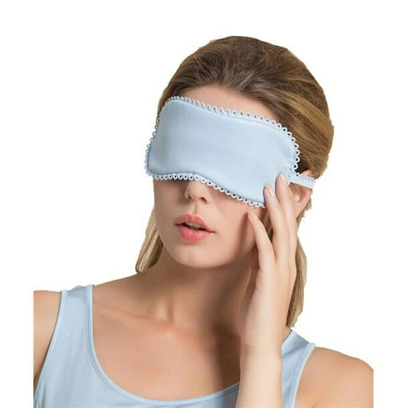 Panda Superstore  Double Sided Silk Eyeshade Traceless Sleep Eye Mask - Sky Blue - 17 x 8 cm