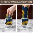 thumbnail image 6 of 4 Pcs Funny Kitchen Towels,Blue Sunflower Leaf Pattern Microfiber Dish Towels,Kitchen Tea Towels,Kitchen Towel Set (18" X 26"), 6 of 7