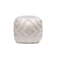 thumbnail image 2 of Pasargad Home  Grandcanyon Cotton Pouf Silver 17" x 17" Geometric, 2 of 6