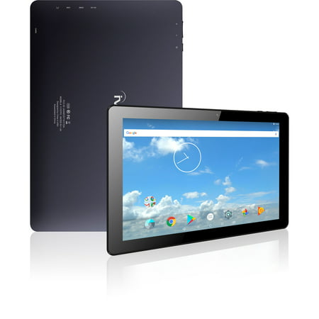 iView 10.1" Tablet PC, Android 7.1, Quad Core Processor, 1GB Memory, 16GB Storage, Front Facing and Rear Camera, Black