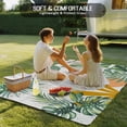 thumbnail image 4 of Tropical Summer Outdoor Rug for Patio/Deck/Porch, Non-Slip Large Area Rug 3 x 5 Ft, Boho Palm Leaves Botanical Watercolor Indoor Outdoor Rugs Washable Area Rugs, Reversible Camping Rug Carpet Runner, 4 of 8