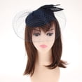 thumbnail image 2 of Fascinators Derby Hat Sombrero de de Té para Bodas para Mujeres Y Niñas - , 2 Yinane diadema fascinator con velo, 2 of 7