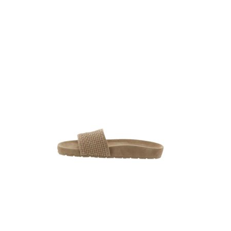 J Slides NYC Naomie Woven Leather Footbed Slide Sandal (Keen Rose Sandal Best Price)