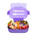 thumbnail image 2 of Kmbangi 27Pcs Bento Box Lunch Box Kit, Large 4-Compartment Lunch Container Lunch Bag Accessories, Leakproof Safe Meal Prep Container, 2 of 8