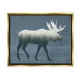 thumbnail image 4 of Stupell Industries Woodland Trees Within Moose Silhouette Rustic Animal Graphic Art Metallic Gold Floating Framed Canvas Print Wall Art, Design by Lettered and Lined, 4 of 5