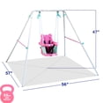 thumbnail image 2 of Sportspower Indoor/Outdoor My First Toddler Metal Swing with Safety Harness, Foldable Frame, 2 of 9