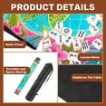 thumbnail image 3 of Mahjong Mat 31.5" x 31.5" Tropical Floral World Map Globe Vibrant Pink Teal Pop Art Non-Slip Noise Reduction American Mahjong Tiles Table Cover for Dominoes Poker Card Board Games Gift, 3 of 8