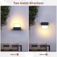 thumbnail image 2 of 2 Pcs Applique Murale Extérieure 5W*2 Éclairage Extérieur Étanche Ip65 Aluminium Acrylique Compatible, 2 of 5