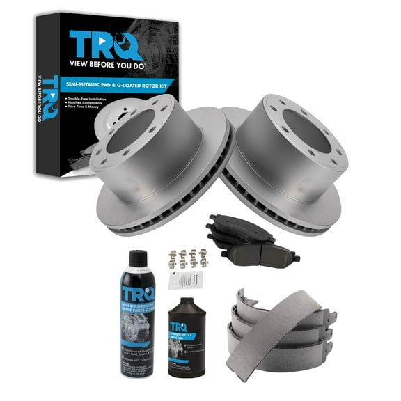 TRQ Rear Brake Pad & Rotor Kit BKA42572 Fits Select 2005-2007 Ford F-250 Super Duty , 2005-2007 Ford F-350 Super Duty