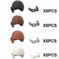thumbnail image 3 of MOC Medieval Soldiers Figure Accessories Building Blocks Hood Cape Pilot Football Helmets Backpack Goggles Guns Mini Toys Bricks 20PCS, 3 of 3