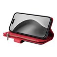thumbnail image 6 of Dteck Zipper Wallet Case for iPhone 16 Pro,Magnetic Leather 9 Card Slots Wallet Case Shockproof Kickstand Full Body Protection Cover with Wrist Strap for iPhone 16 Pro,Red, 6 of 7