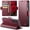 Wine, variant on Decase for Samsung Galaxy Z Fold7 Case, Premium PU Leather Wallet Case Flip Hybrid Cover with RFID Blocking,Card Holder Stand Function,Shockproof Flip Protective Cover for Galaxy Z Fold7,Purple
