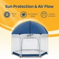 thumbnail image 5 of Pamo Babe Outdoor Baby Playpen, Portable, Lightweight, Toddler Playard With Canopy and Travel Bag - Blue, 5 of 9