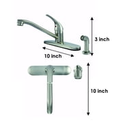 WMF Metal Single Handle Kitchen Faucet with Side Spray, Silver