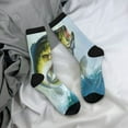 thumbnail image 5 of Rocae Largemouth Bass jumps out of water for Adult Socks Casual Athletic Stretchy Loose Socks for Women Men Non-Slip Middle Tube Socks, 5 of 6