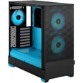 thumbnail image 3 of Fractal Design Pop Air RGB Black Cyan Core TG ATX High-Airflow Clear Tempered Glass Window Mid Tower Computer Case, 3 of 10