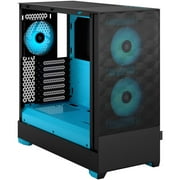 Fractal Design Pop Air RGB Clear Tempered Glass ATX Mid-Tower Computer Case, Cyan Core