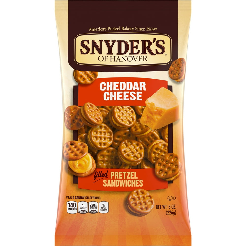 Snyder's of Hanover, Cheddar Cheese, Pretzel Sandwiches, 8 oz