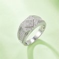 thumbnail image 4 of 18K Gold Plated Moissanite Ring - Exquisite 925 Sterling Silver Band for Men, Perfect for Party, Engagement, Wedding, Anniversary, and Gift for Boyfriend, 4 of 7