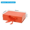 thumbnail image 2 of Uxcell 9x7x3 Inch Magnetic Gift Box Collapsible Paper Party Favor Boxes with Lid and Ribbon Orange, 2 of 6