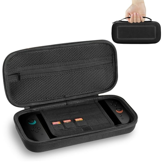 TJS Carrying Case for Nintendo Switch 2, Hard Shell Shockproof Portable Travel Protective Storage Bag with Accessories (Black)