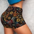 thumbnail image 4 of Kdxio Sunflower Rooster Print Workout Shorts for Women Seamless Soft Smooth Gym Yoga Scrunch Active Shorts, 4 of 9
