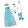 thumbnail image 2 of Vestido de princesa para niñas Fernando Tiara corona cetro capa de princesa Azul, 2 of 7