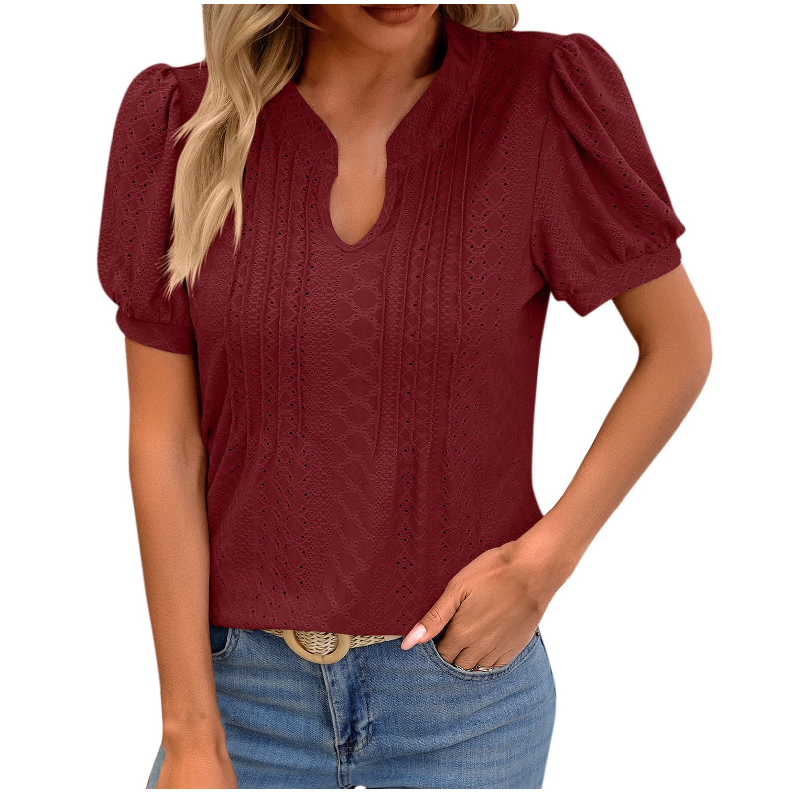 新品未開封★2025SS受注販売PUFF SHORT SLEEVE BLOUSE Women's Puff Short Sleeve Sweater Tops 2025 Spring Summer