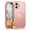 Rosegold, variant on for iPhone 16 Plus Back Case, Phone Case Heavy Duty 2 in 1 Rugged Shockproof Protection Hybrid Hard PC Bumper Drop Protective Silicone for Girls Women Boys Men for iPhone 16 Plus, Rosegold