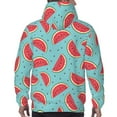 thumbnail image 7 of Fotbe Men's Hoodie with Watermelon Pattern - Kangaroo Pocket Pullover Hooded Sweatshirt, Perfect for Daily Wear, Travel, and Home-4X-Large, 7 of 7