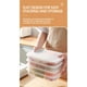 thumbnail image 4 of Contenedor para almacenamiento de alimentos con tapa para refrigerador | Caja de conservación de productos plástica libre de BPA | Apilable para verduras y frutas como lechuga, bayas, apio, 4 of 9