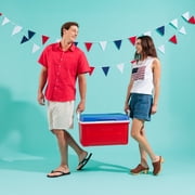 Igloo 48 QT Laguna Hard Sided Ice Chest Cooler, Red White & Blue