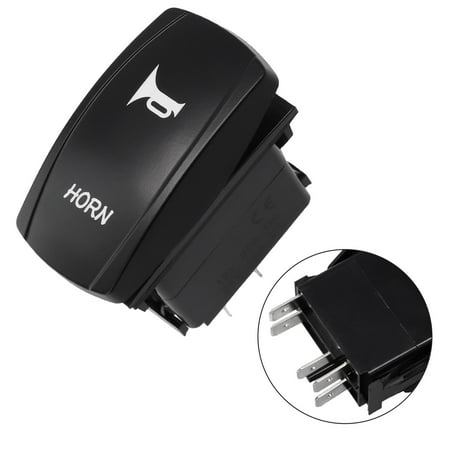 RANMEI Horn Led Retractive Rocker Switch 5Pin (On)-Off Momentary Toggle Switch For Car Vehicle Truck Utv Suv Rzr