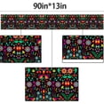 thumbnail image 5 of Cinco De Mayo Table Runner Mexican Floral Mexico Let''s Fiesta Indoor Outdoor Party Table Cover Decoration Home Kitchen Dining Room (13.8" x 90"), 5 of 5