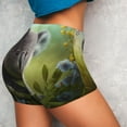 thumbnail image 2 of Sikiie Daisy Koala Print Workout Shorts Women Scrunch Butt Gym Shorts Seamless High Waist Tummy Control Yoga Biker Athletic Shorts, 2 of 5