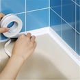thumbnail image 2 of Wall Sealing Strip Waterproof Mildew Resistant Caulk Tape 0.87 Inch x 3.3 Feet White PVC Filler for Bathroom Toilet Base Sink and Countertop Edges, 2 of 5