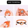 thumbnail image 5 of Cat Collar with AirTag Holder and Bell Reflective and Adjustable Belt with Safety Breakaway Buckle for Cats Dogs Kitten and Puppy(Orange), 5 of 5