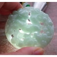thumbnail image 3 of Certified Green Burma Natural A Jade jadeite Pendant Squirrel Grape Leaf Necklace 585379 TN, 3 of 10