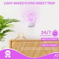 thumbnail image 5 of ADDOT Flying Insect Trap MK13 with 12-LED UVA Light, 395 nm Wavelength Tech, 5 Sticky Double-Sided Refill Packs - Quiet Operation for Effective Mosquito, Bug, Moth, Fruit Fly, Gnat Control, 5 of 10