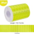 thumbnail image 7 of 3 Rolls 2'' X 9.8ft Reflective Tape Yellow Waterproof Self-Adhesive High Visibility Outdoor Safety Warning Tape Sticker for Car Truck Motorcycle Boat Camper 3m x 5cm Per Roll, 7 of 7