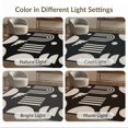 thumbnail image 7 of ODIKA 8'x10' Washable Area Rug Non-Shedding, Easy Care, Black Cream Geometric Design Contemporary Art Inspired Visual Symmetry for King Size Bedroom Under Bed, Master Suite, 7 of 7