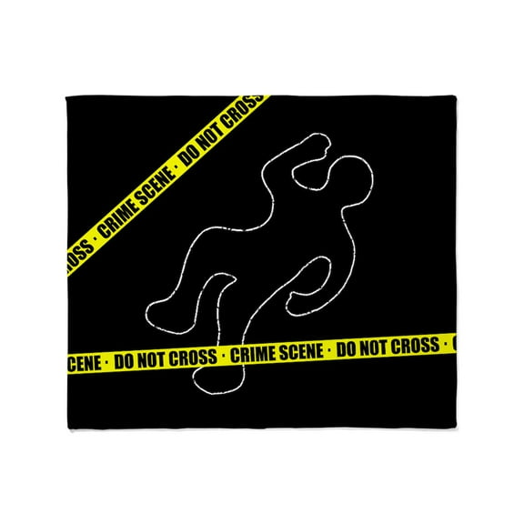 CafePress - Funny Crime Scene - Soft Fleece Throw Blanket, 50"x60" for All Ages