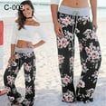 thumbnail image 4 of RWJDXD Pantalon de Plage Ample et Confortable pour Femmes, Imprimé Floral, Grand, Mode Été, 4 of 7