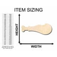 thumbnail image 2 of Unfinished Wood Turkey Leg with Bite Silhouette - Craft- up to 46" DIY 18" / 1/2", 2 of 3