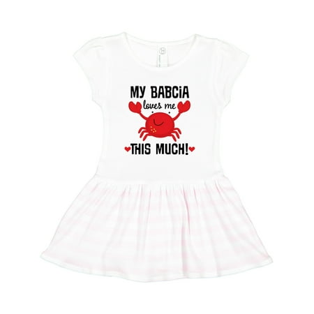 

Inktastic My Babcia Loves Me Grandson Gift Toddler Girl Dress